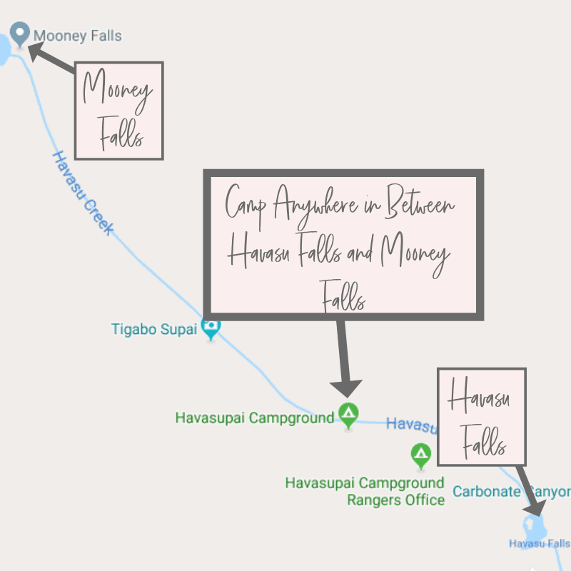 Mooney Falls Map