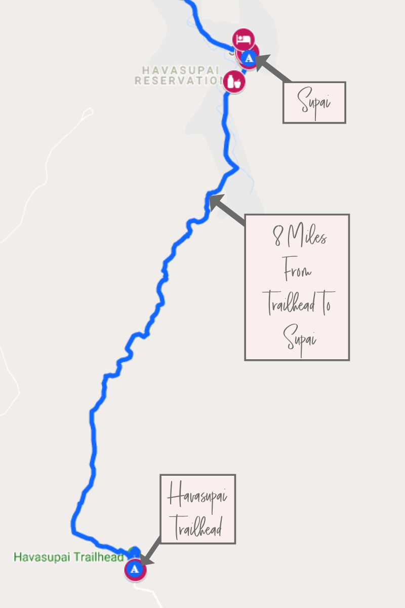 Havasu Falls Map