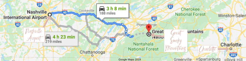 google maps of great smoky mountains