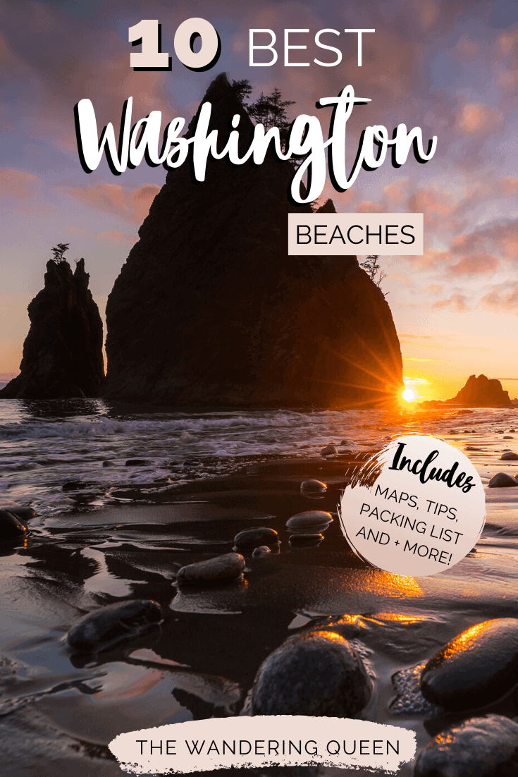 pin of best washington beaches