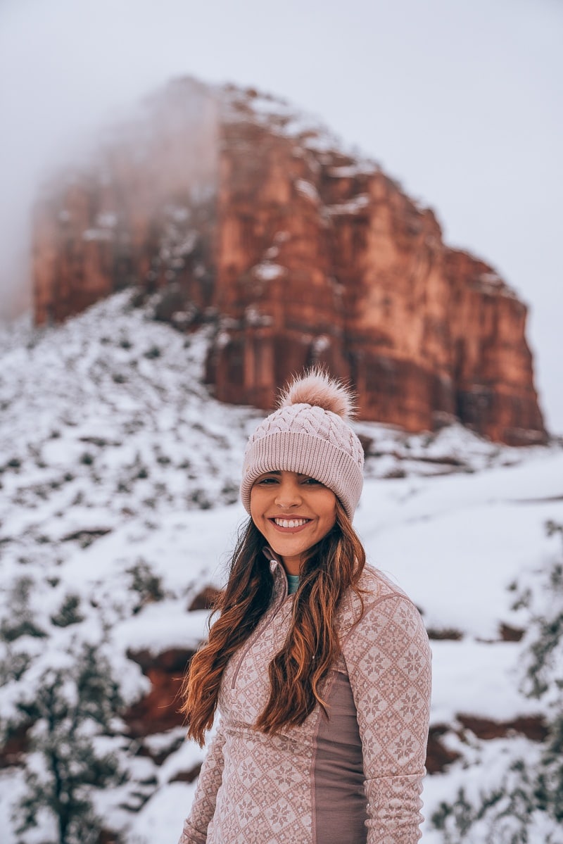 Winter hiking gear used in Sedona