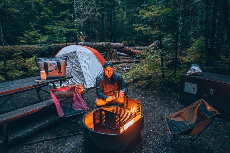 camping with backpacking chairs