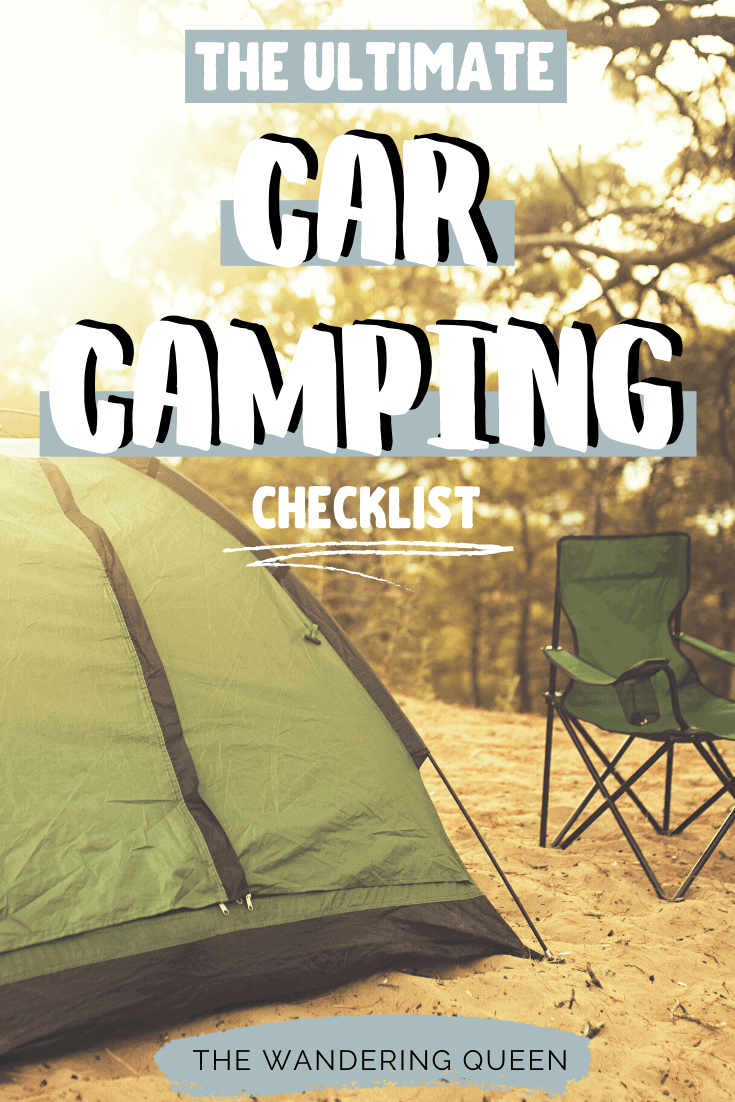 Car Camping Checklist Pin