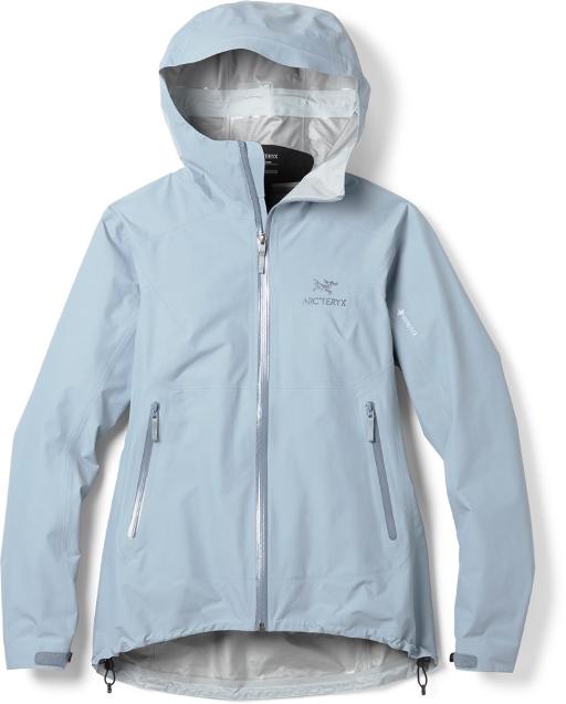 ELOVER Womens Hoodie Jacket Waterproof Rain Coat with Zipper Pockets 
