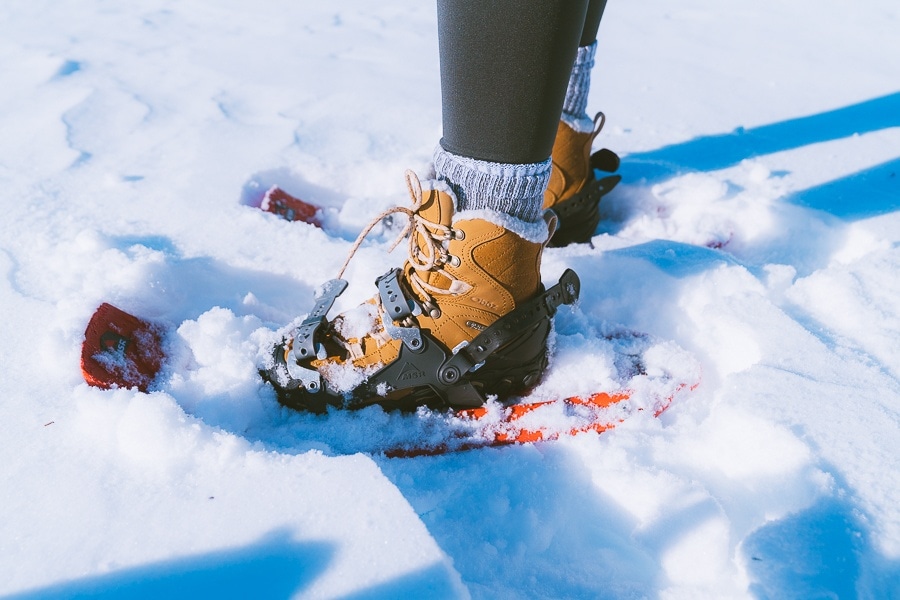 Trekking shoes on sale in snow