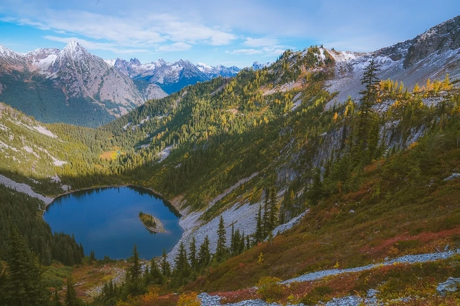 Maple Pass Loop view of the lake