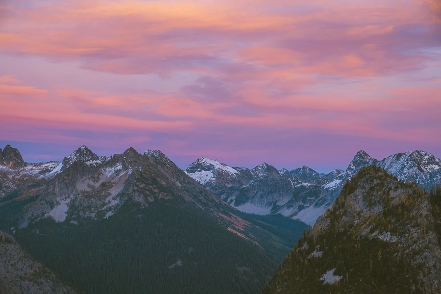 Maple Pass Loop view of mountains