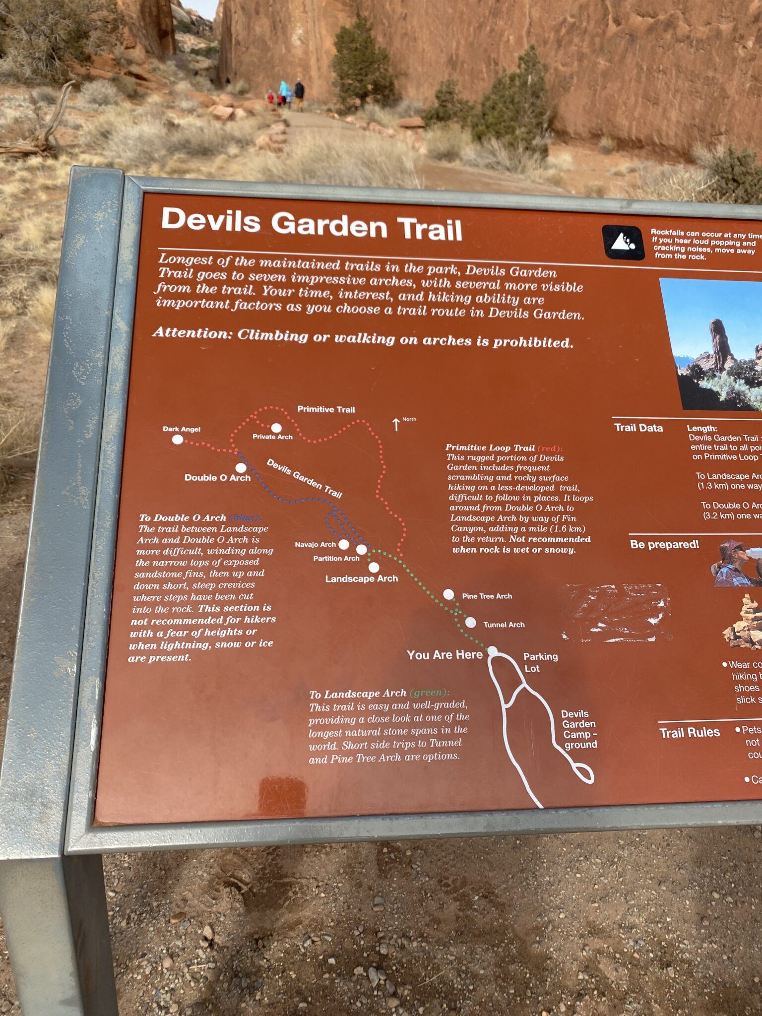 devils garden loop trail map