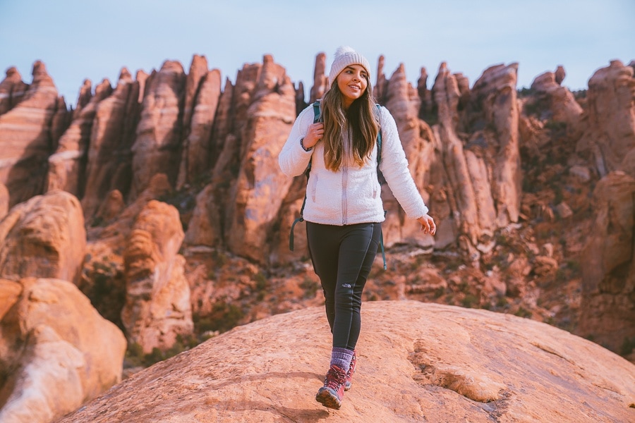 hiking in the primitive trail 