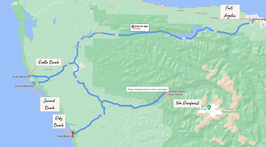 Olympic National Park map