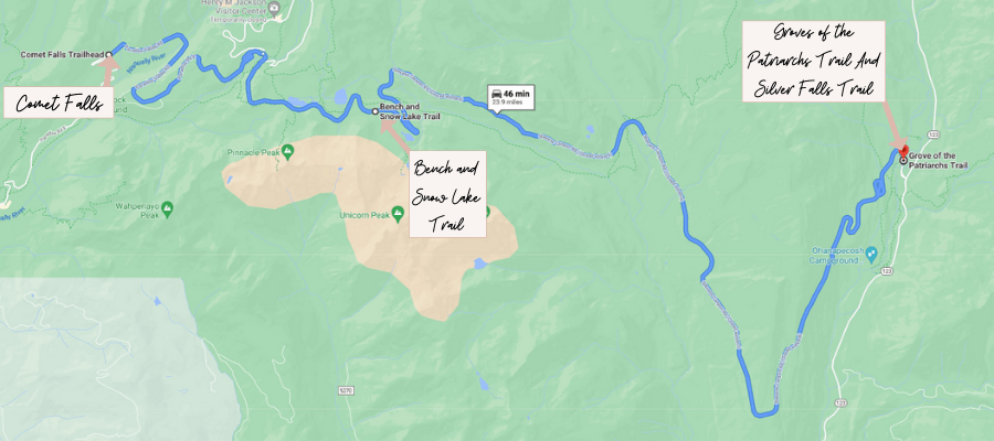 Mount Rainier National Park map