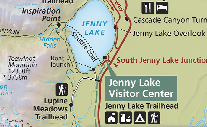 map of jenny lake