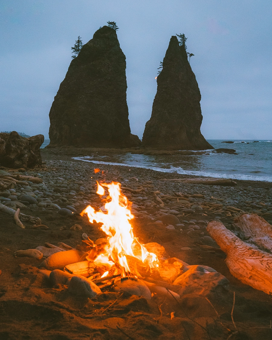 camping at Rialto Beach