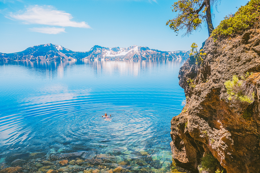 Swimming at Crater Lake