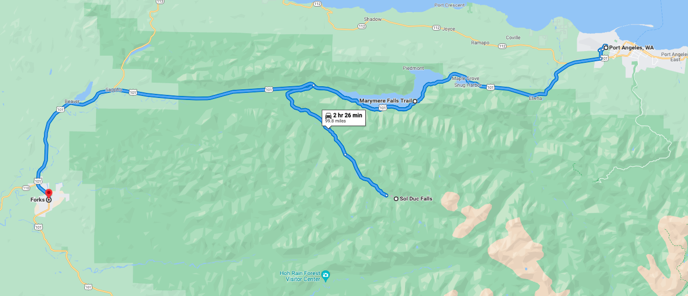 olympic national park itinerary map