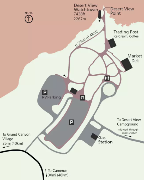Desert View Watchtower map