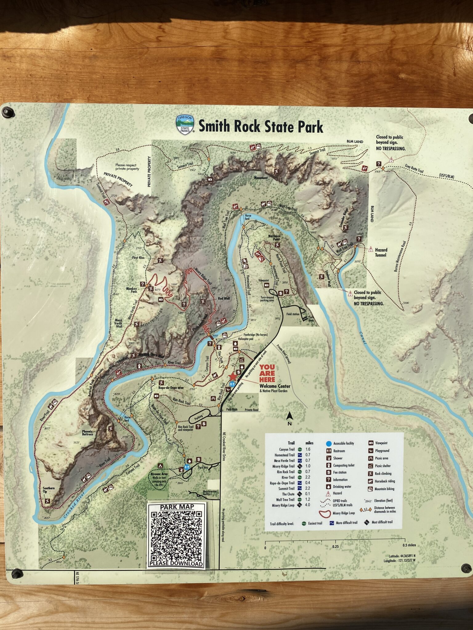Smith Rock map